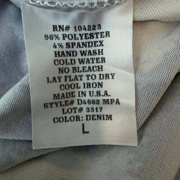 Michael Edwards Blue Animal Print Tie Front Stretch Jersey Dress Women's Large - Picture 8 of 11